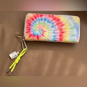 Icing Tie-Dye Wallet with Neon Yellow Strap